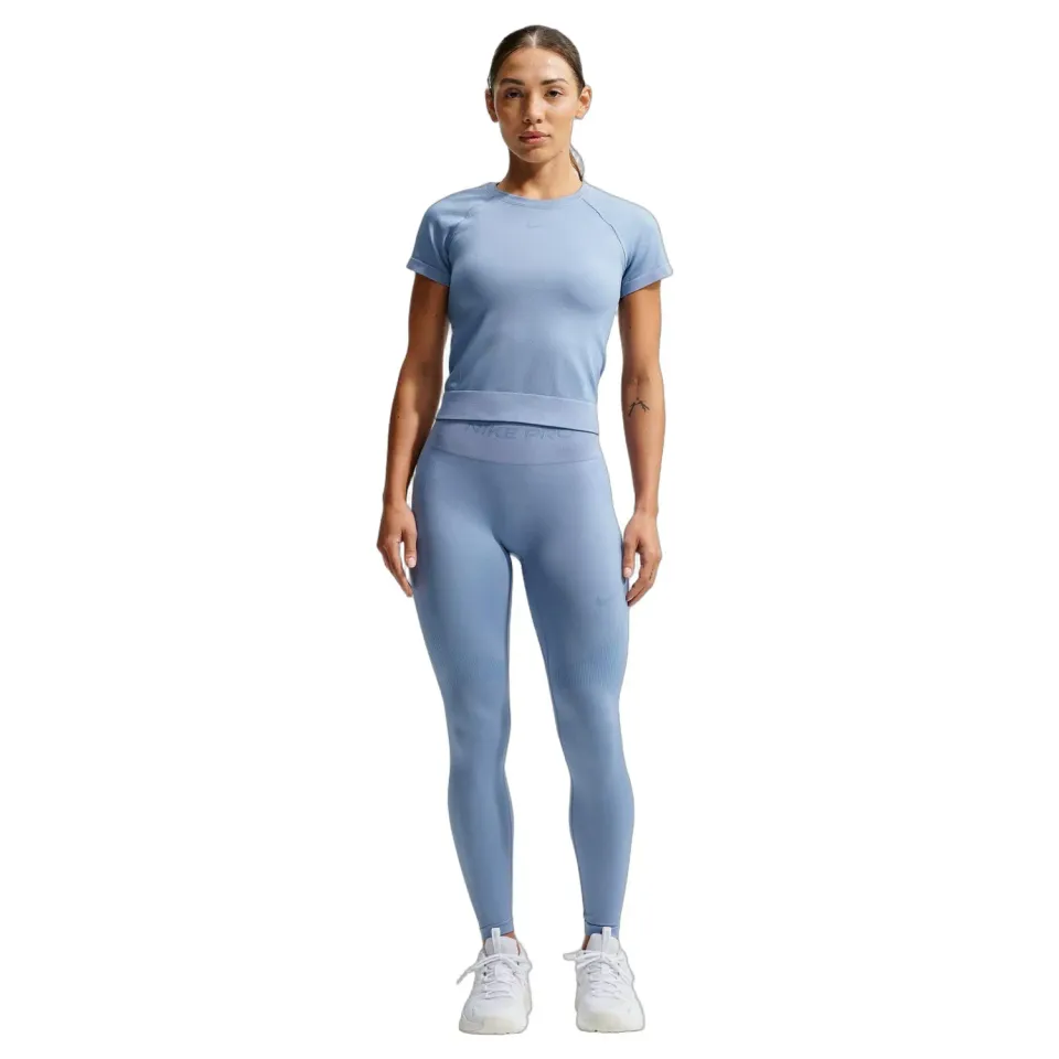 Nike Dri-FIT t-shirt donna work blue manica corta