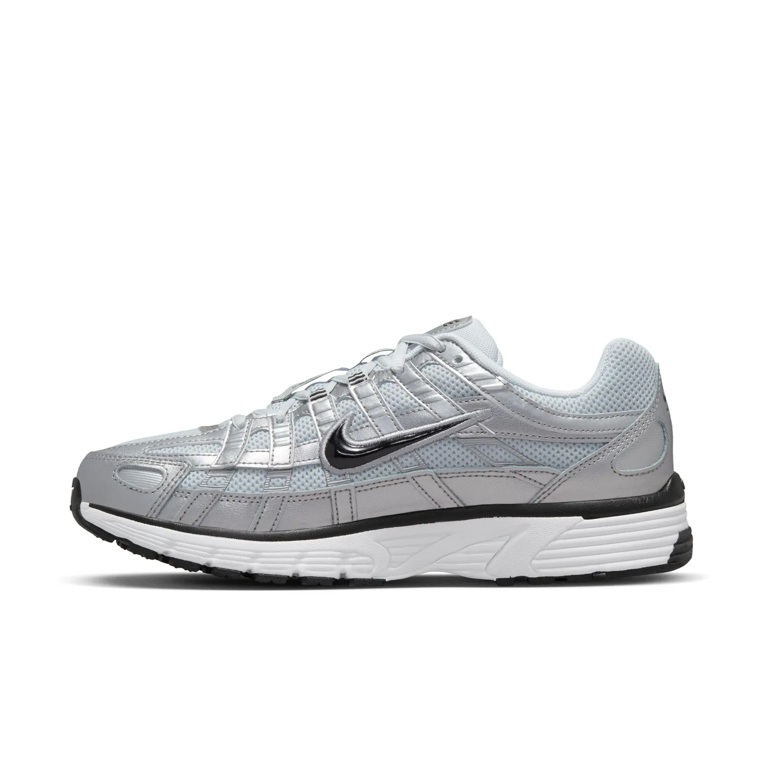 Nike P-6000 Sneaker Donna White Black Metallic Silver Y2K