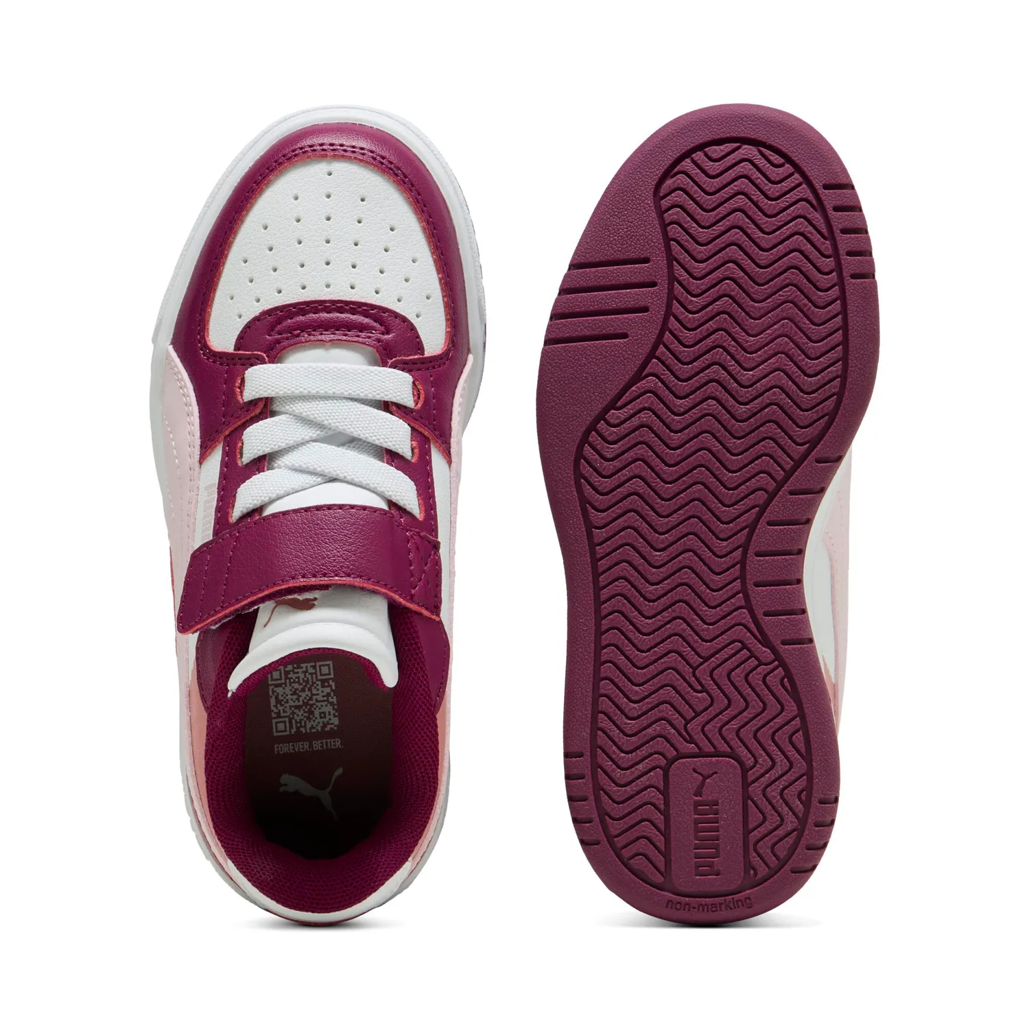 Puma Caven III Block Sneakers Bambino Strappo Bianco