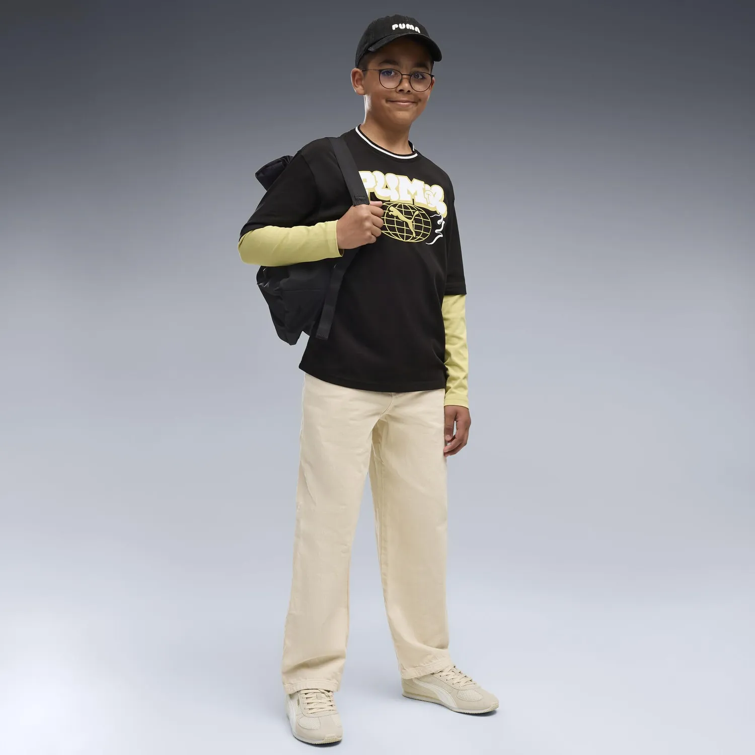 Puma Mid90s Relaxed Layered Longsleeve Tee B maglia bambino 1 pz