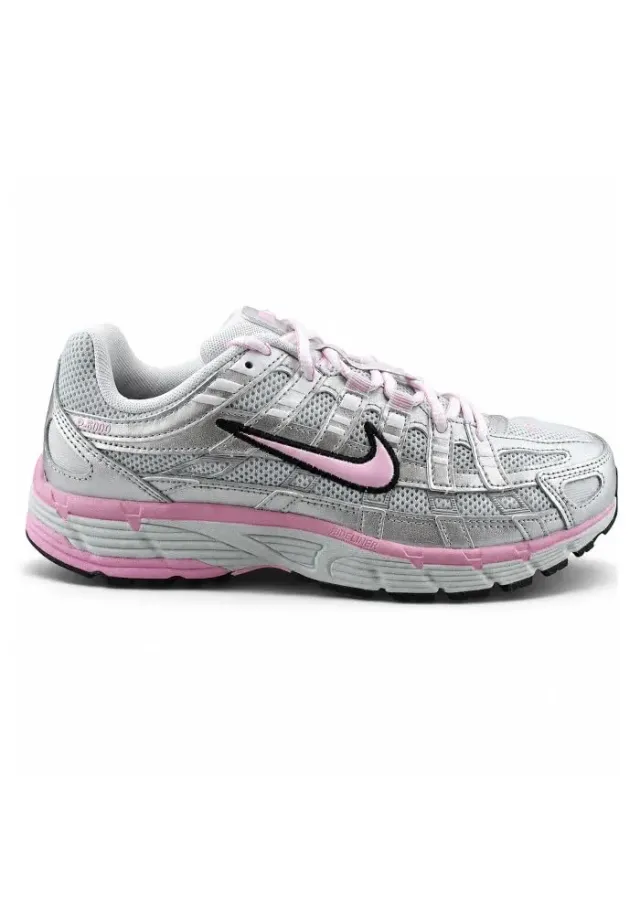 Nike P-6000 Sneakers Donna 37.5 Platino Rosa retrò