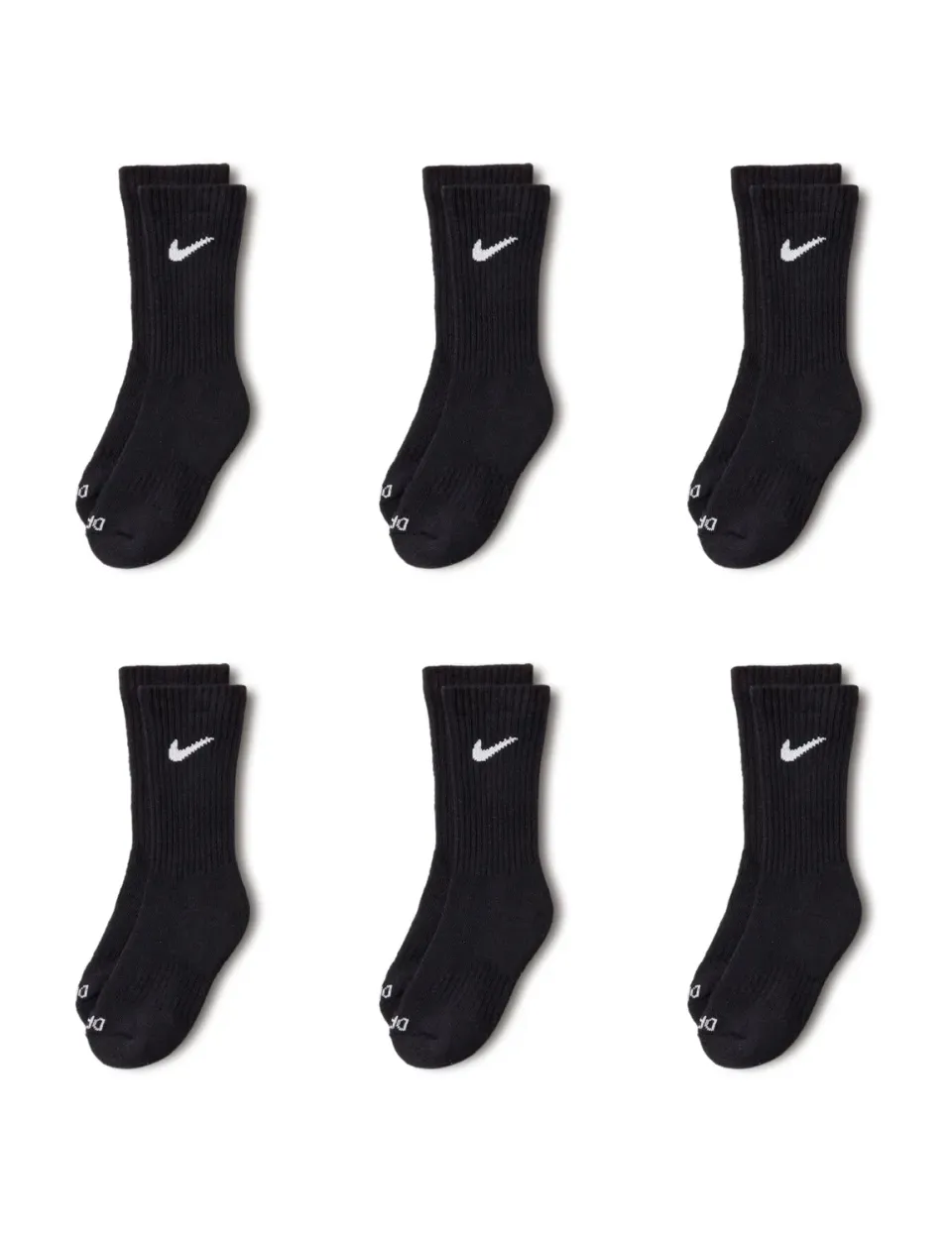Nike Rn0019 calzini corti neri 4-5 anni 6 paia