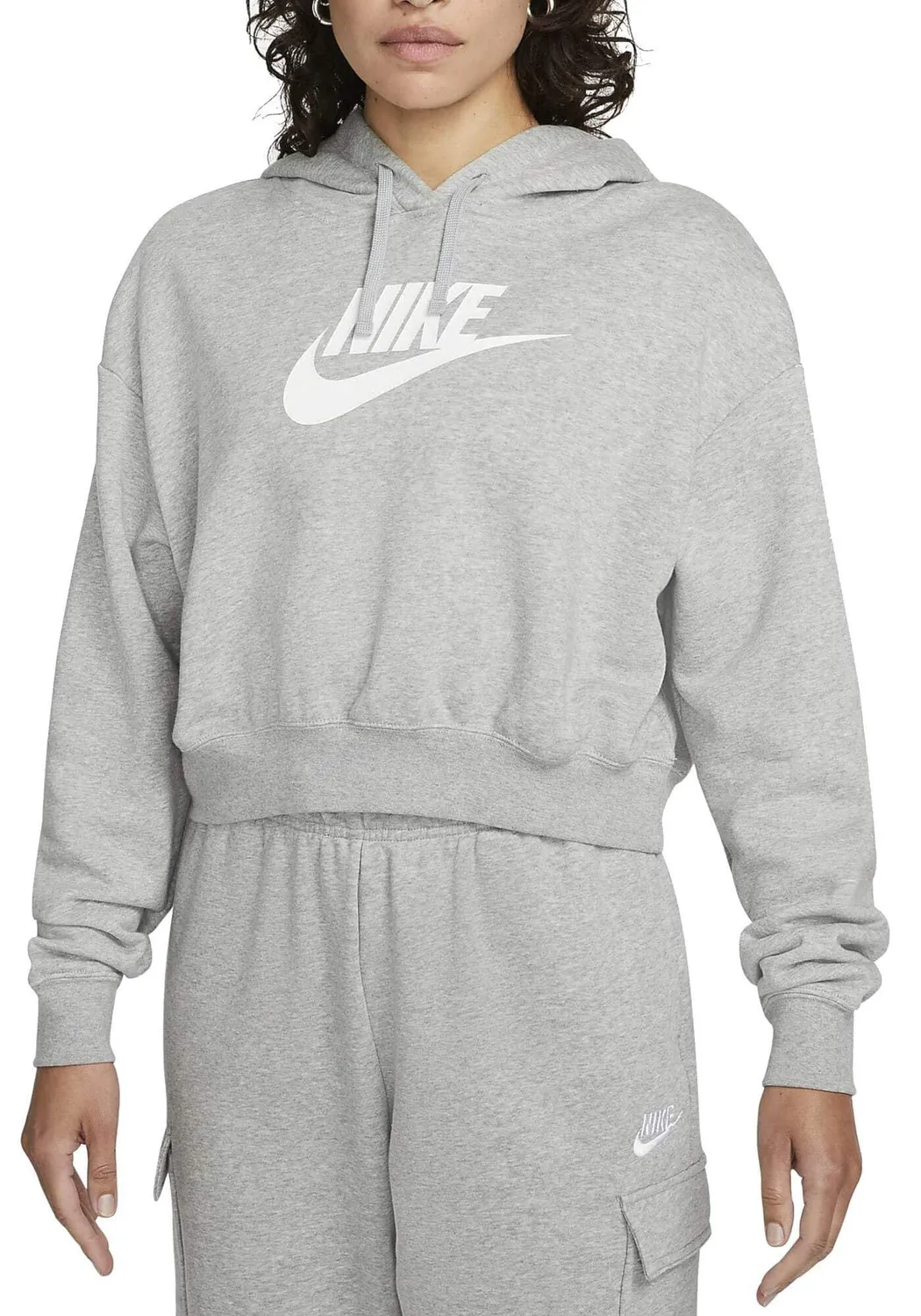 Nike NSW Club Fleece crop felpa nera L pile