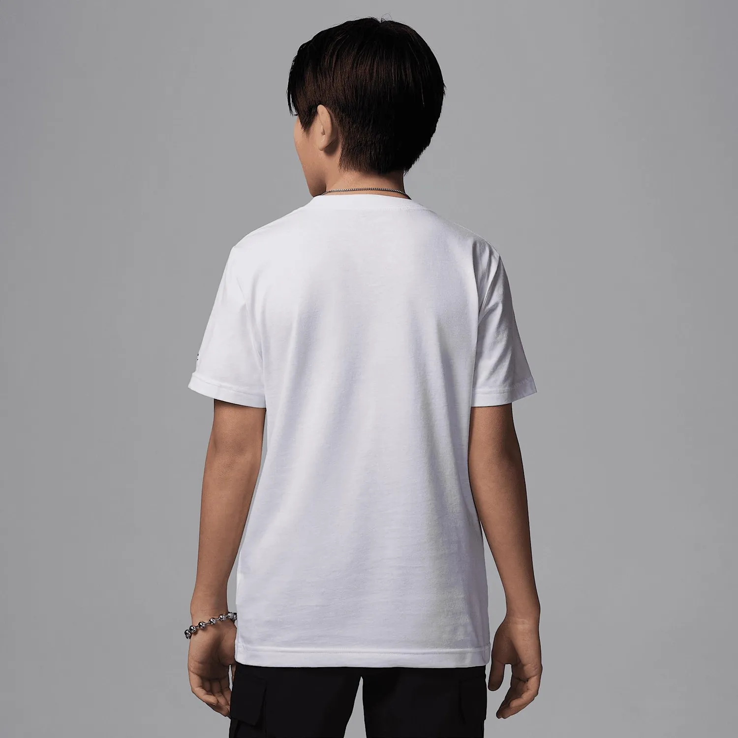 Jordan t-shirt bambini S bianca logo ricamato
