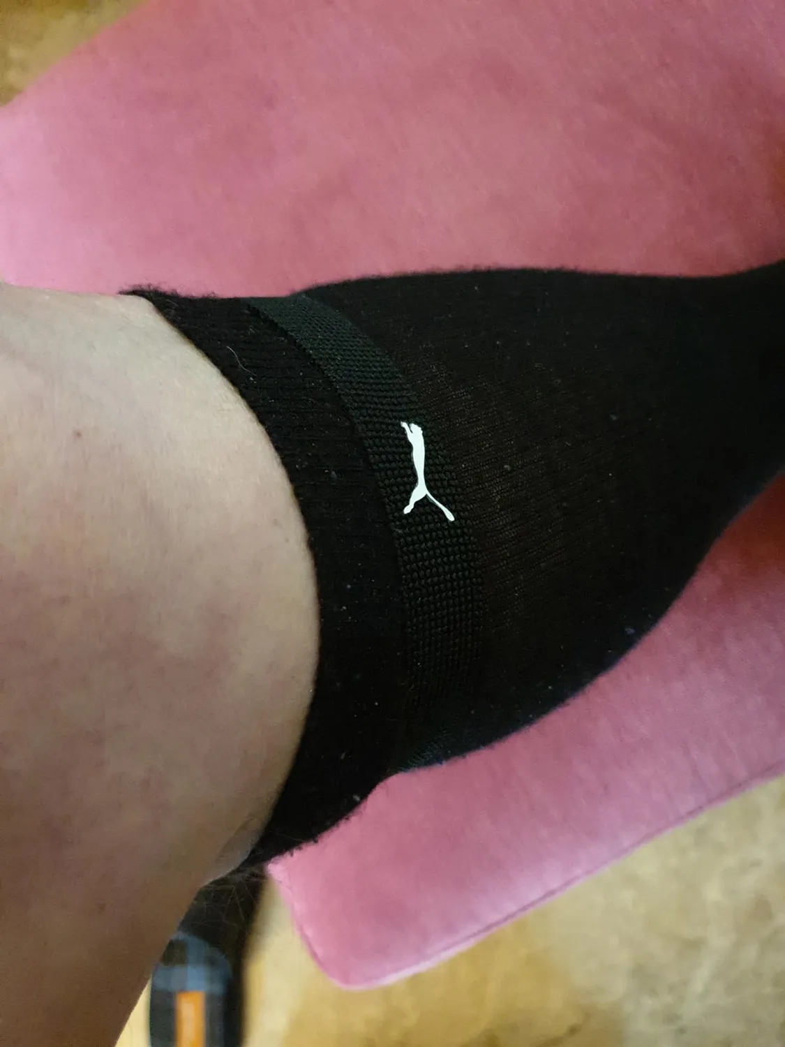 PUMA Sock Stoppers Thin fermacalze nero bianco 2 pezzi velcro