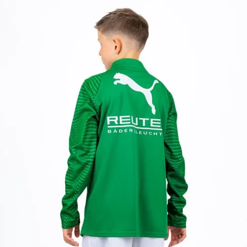 Puma Borussia Mönchengladbach 1/4 Zip Top Jr maglia 176 mezza zip