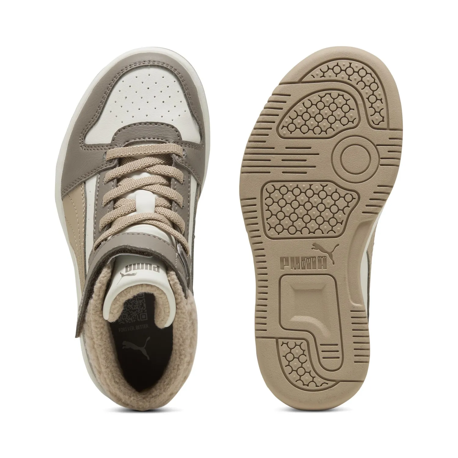 Puma Rebound Slam Mid Cosy sneakers bambino grigio