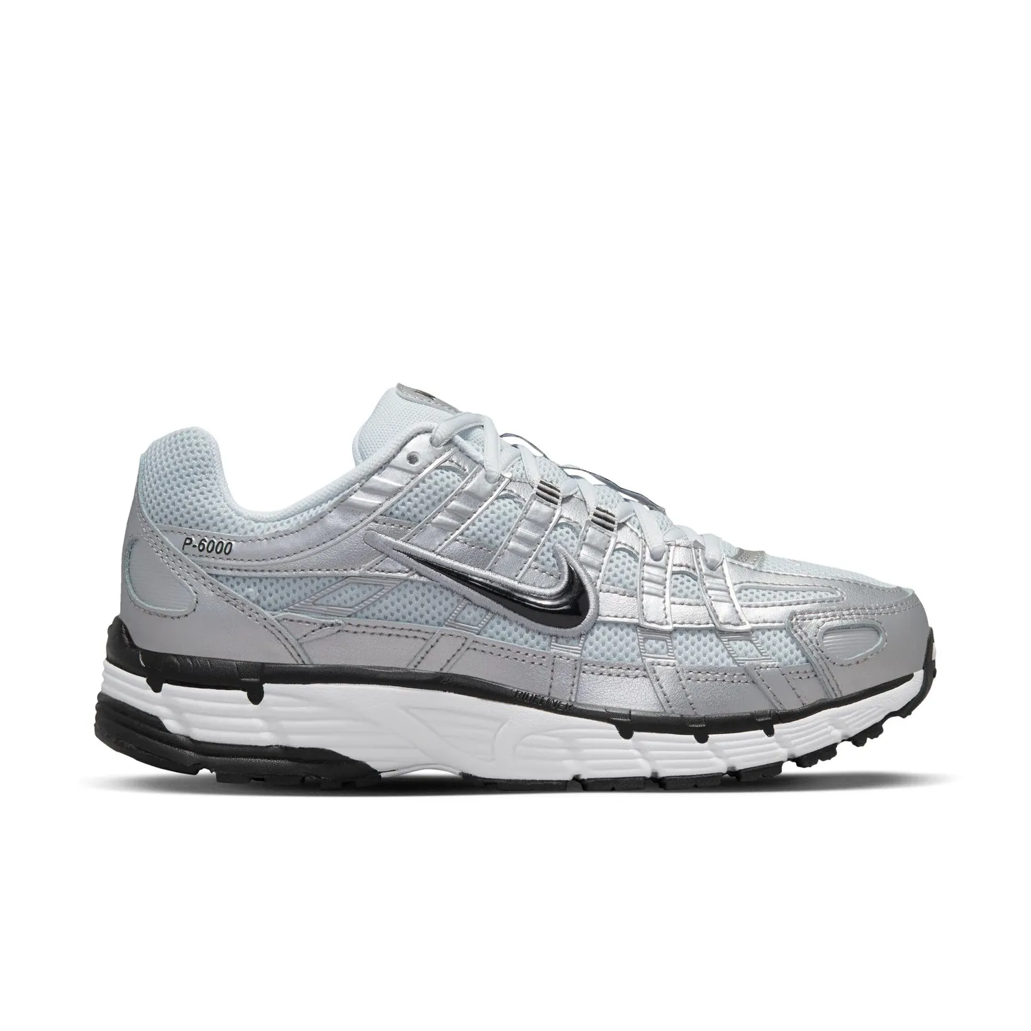 Nike P-6000 Sneaker Donna White Black Metallic Silver Y2K