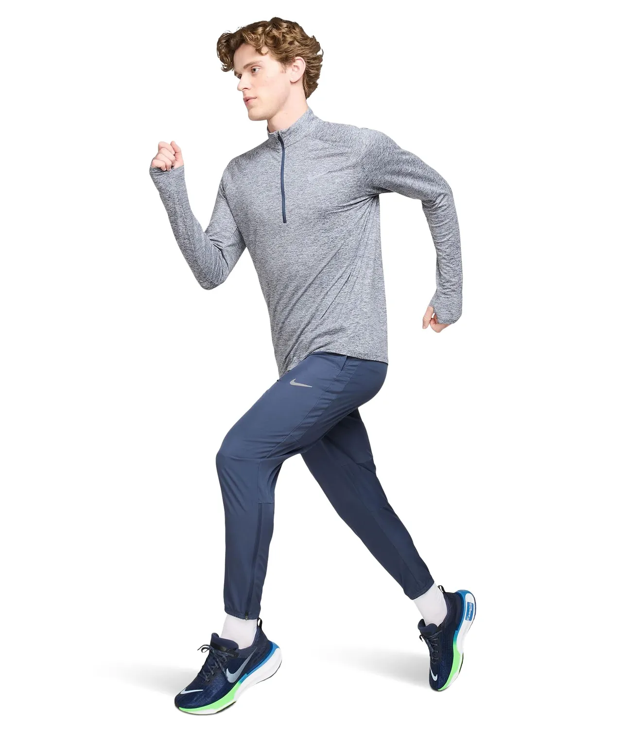 Nike Stride Dri-Fit maglia running uomo nera mezza zip