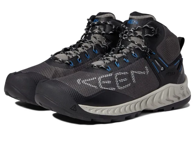 KEEN Nxis Evo Mid Waterproof scarponi uomo Triple Black
