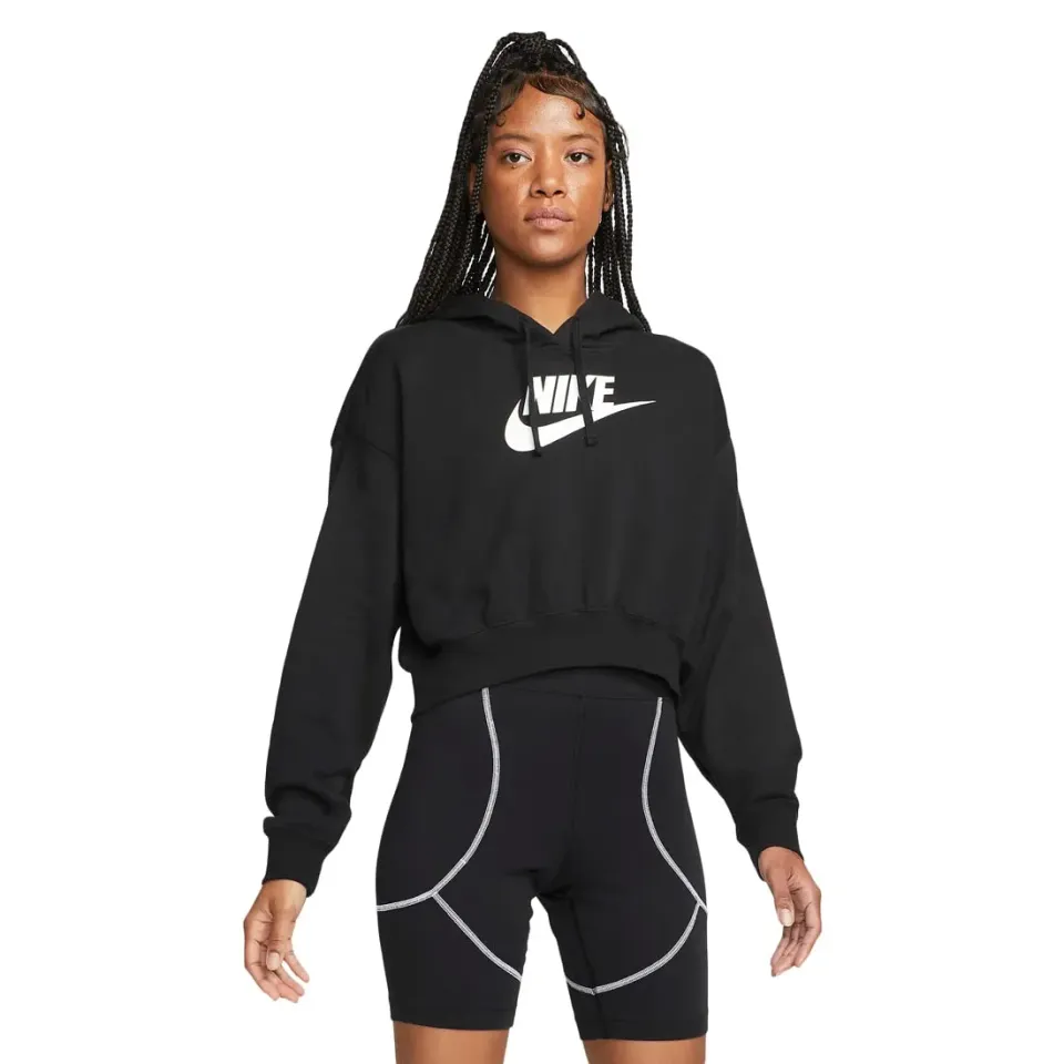 Nike NSW Club Fleece crop felpa nera L pile