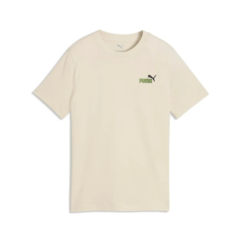 Puma Ess 2 Color Small N.1 Logo Tee Maglietta Bimbo 116 Bianca