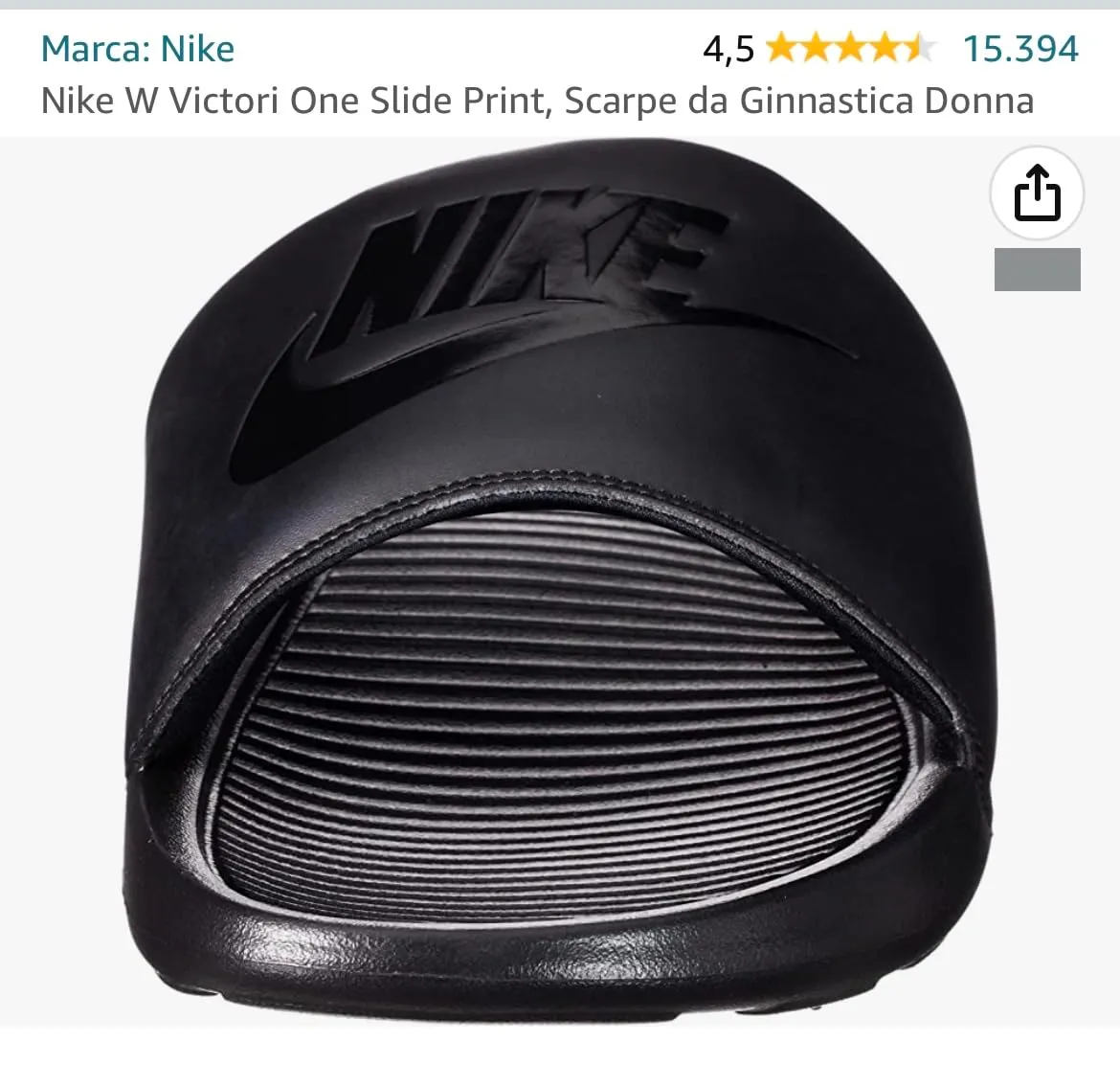 Nike Victori One Slide ciabatte donna nero 38 EU morbide