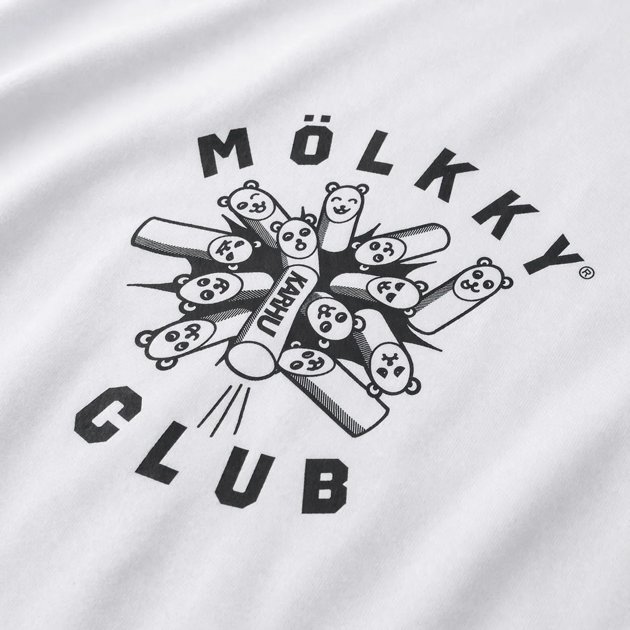 Karhu Mölkky Club t-shirt White Black cotone relaxed