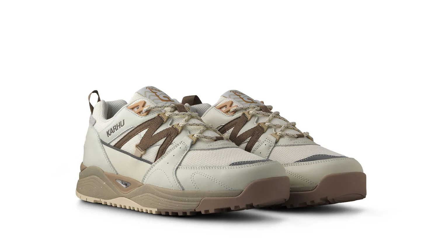 Karhu Fusion XC Lily White sneakers Pine Bark pelle