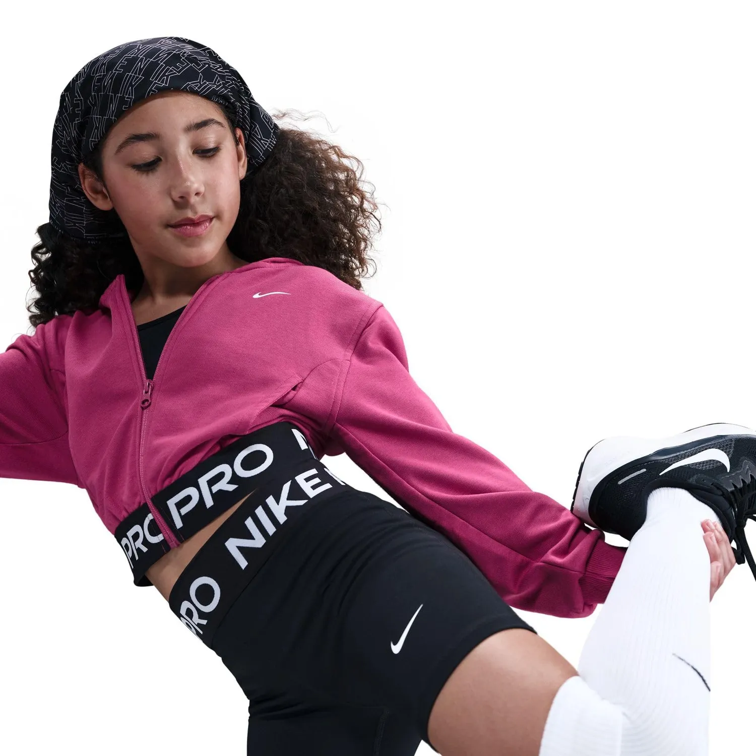 Nike Pro Fleece Dri-Fit felpa bambina 8-9 anni blu
