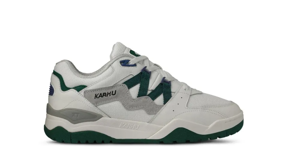 Karhu Fusion XT sneakers bianco verde pelle scamosciata
