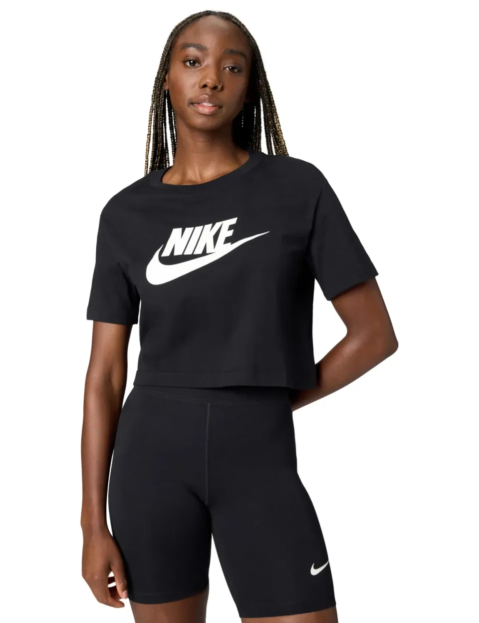 Nike Sportswear Essential Icon T-shirt donna nero cotone