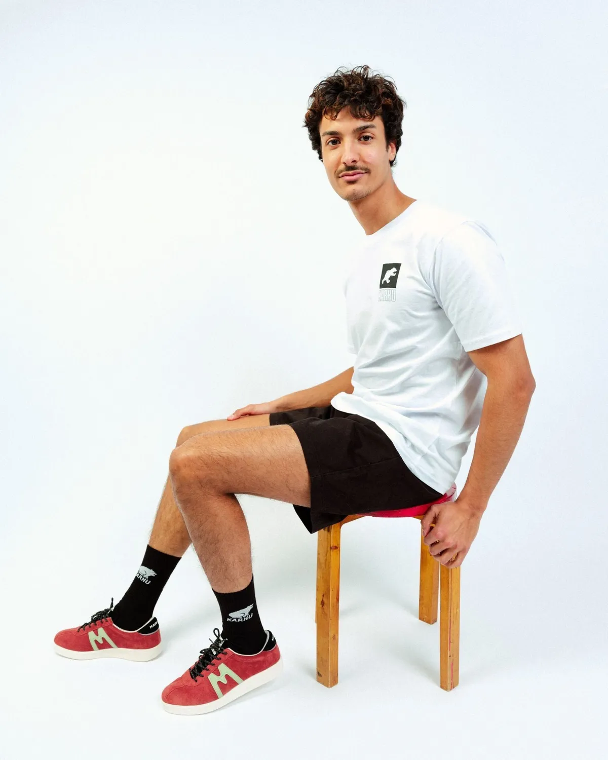 Karhu Sport Bear t-shirt bianca cotone regular