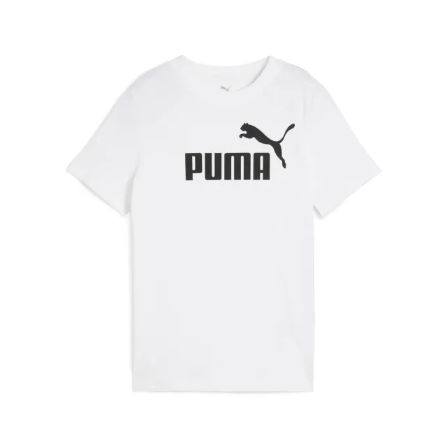 Puma Ess Logo Tee G maglietta bambina bianca cotone