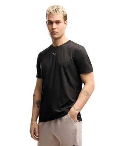 Puma Cloudspun maglietta uomo nera stampa rilievo