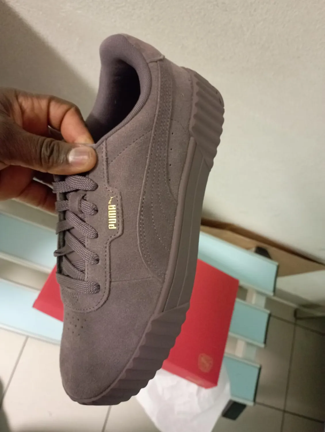 PUMA Carina Suede sneakers donna 35.5 EU pelle rosa