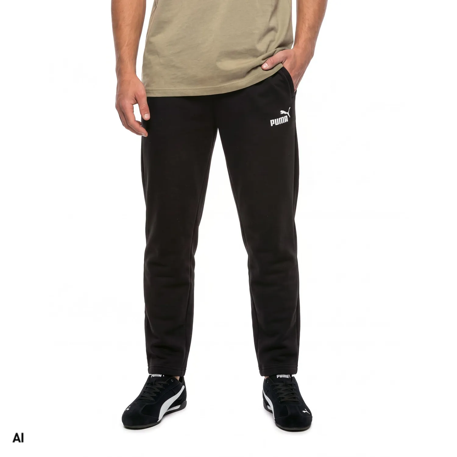 PUMA Ess No.1 Logo Sweatpants pantaloni uomo Nero tuta