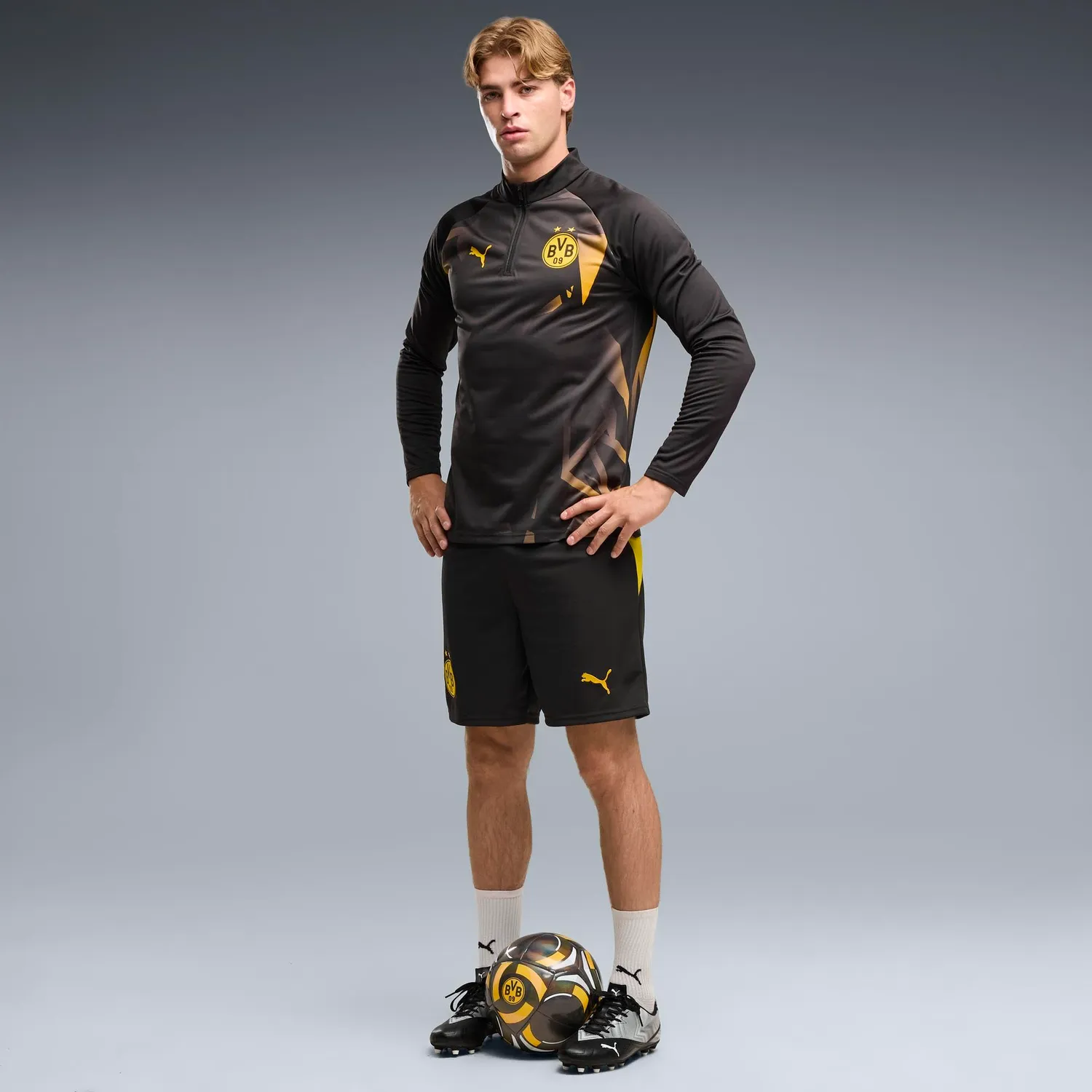 Puma Borussia Dortmund Warm Up 1/4 Zip maglia allenamento