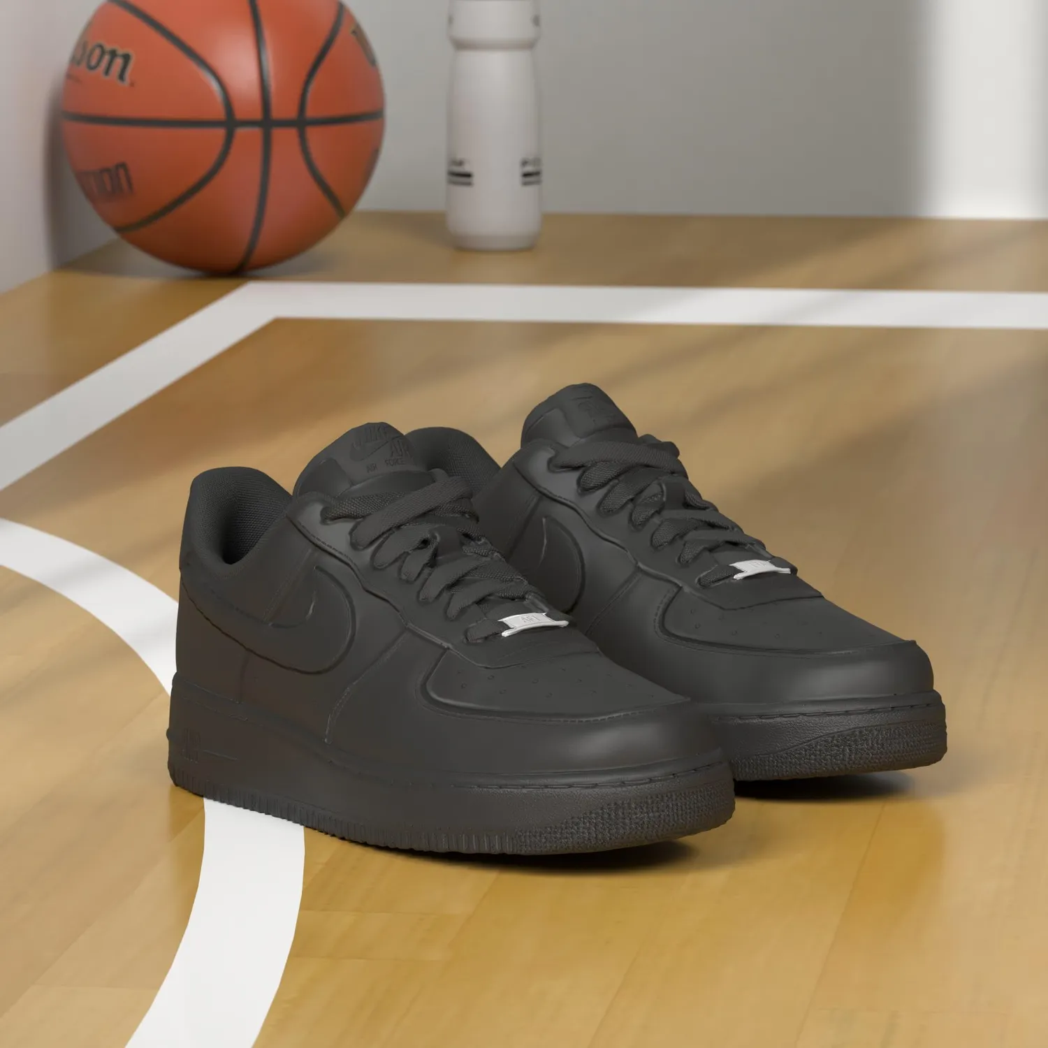 Nike Air Force 1 07 sneakers donna 35.5 nero pelle