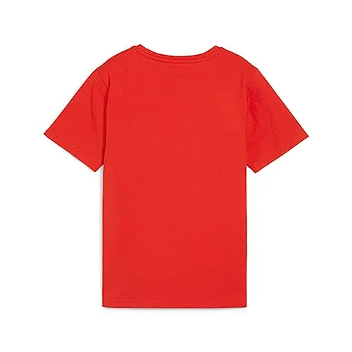Puma Teamrise maglietta calcio bimbo 116-176 rossa cotone