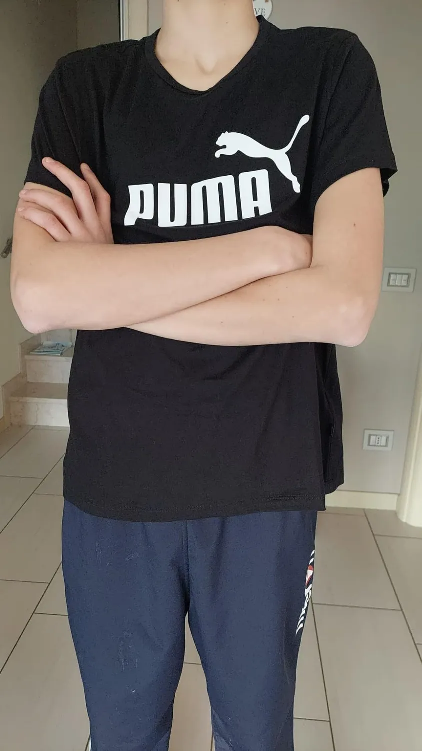 PUMA Ess No.1 Logo Tee t-shirt bianca unisex