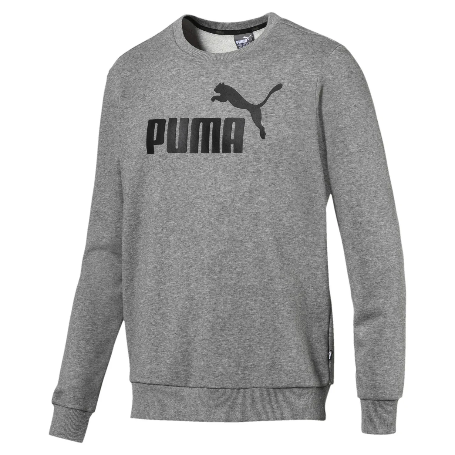 Puma Ess Big Logo Crew felpa uomo girocollo cotone