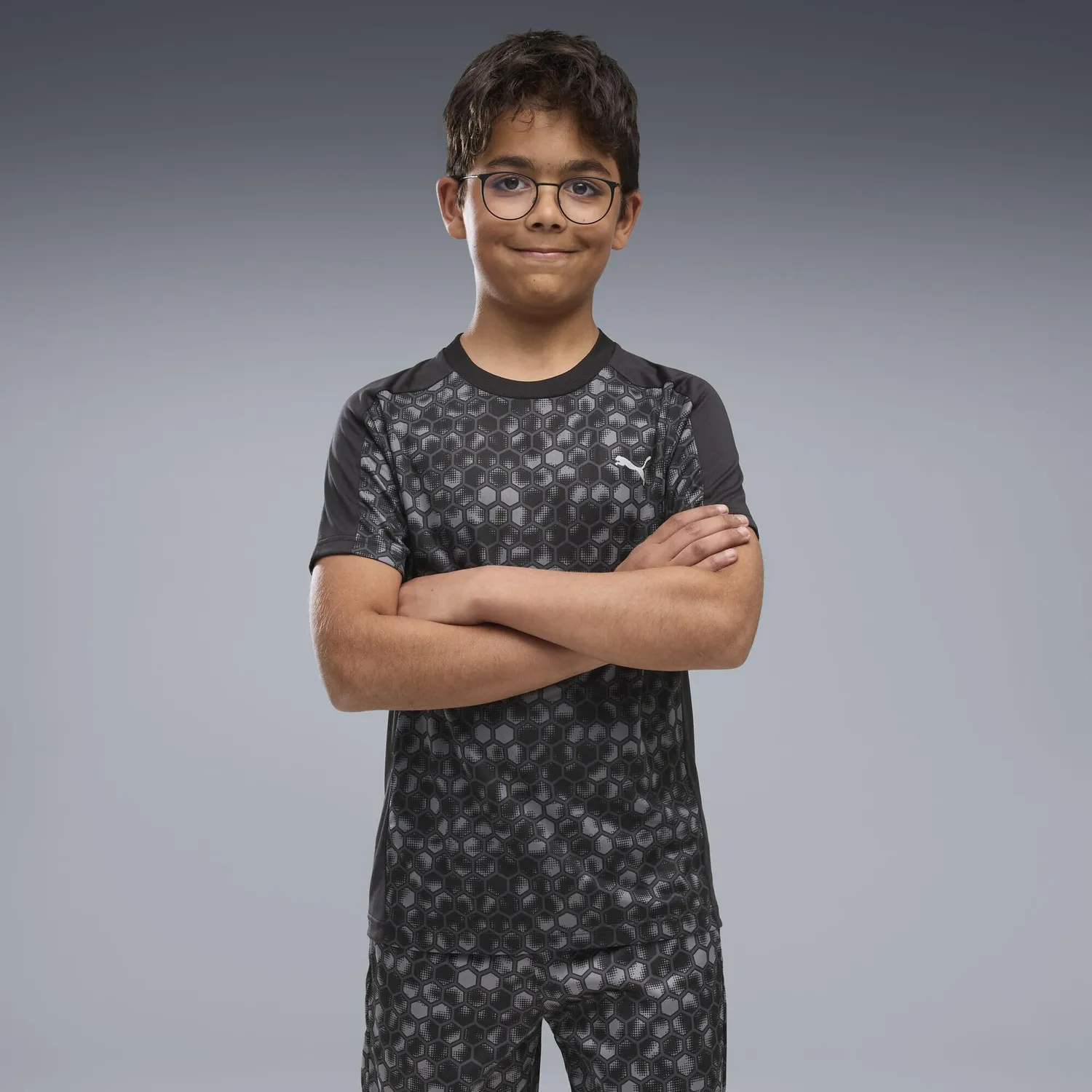 Puma Tad Ess Aop Poly Tee B t-shirt bambino poliestere