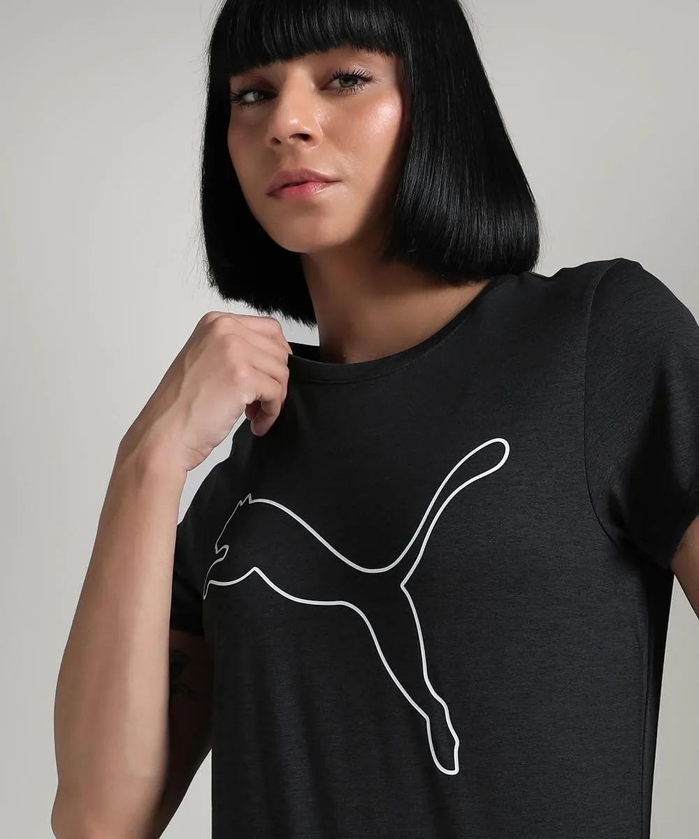 Puma Essential Heather Logo maglietta donna cotone