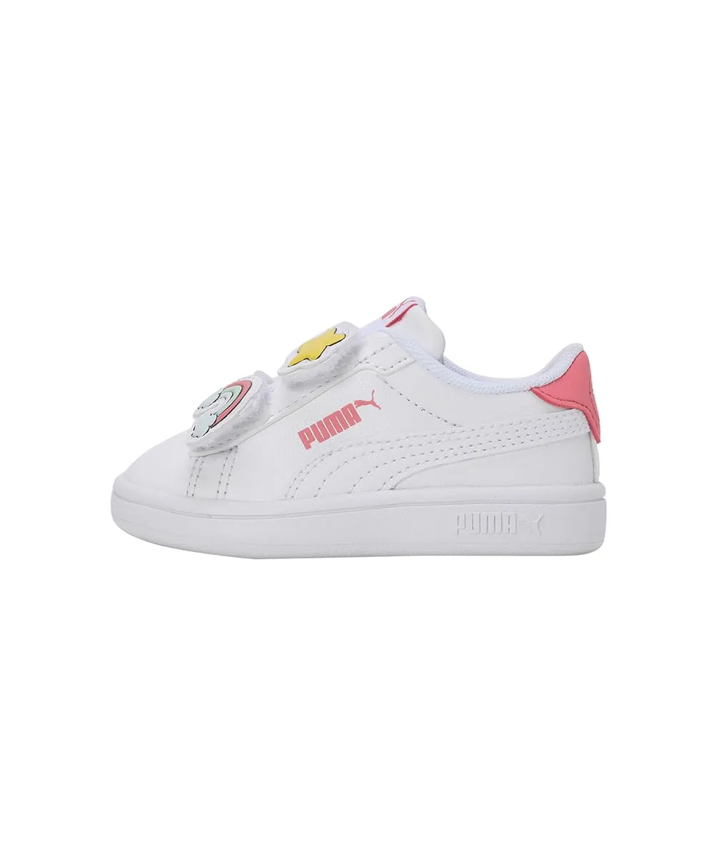 Puma Smash 3.0 Badges V Inf sneakers bimba bianche