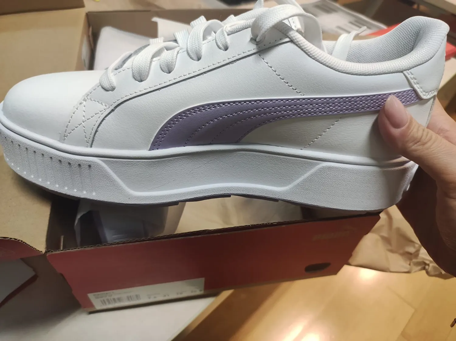 Puma Karmen L sneakers donna platform bianche