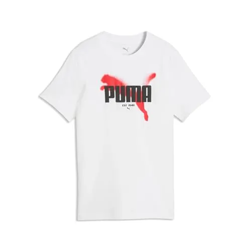 Puma Graphic Puma Tee B maglietta bambino 128 bianco