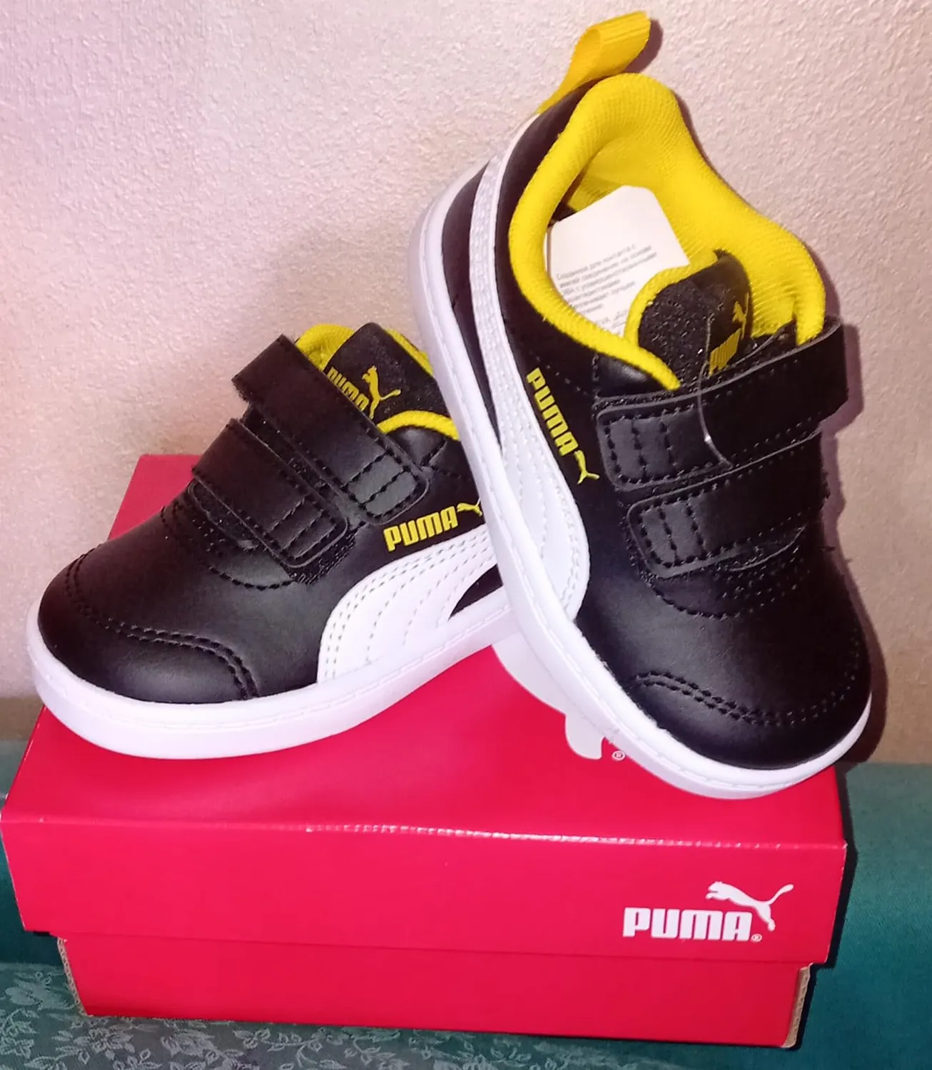 Puma Courtflex V3 V Inf sneakers bimbi nero cast iron