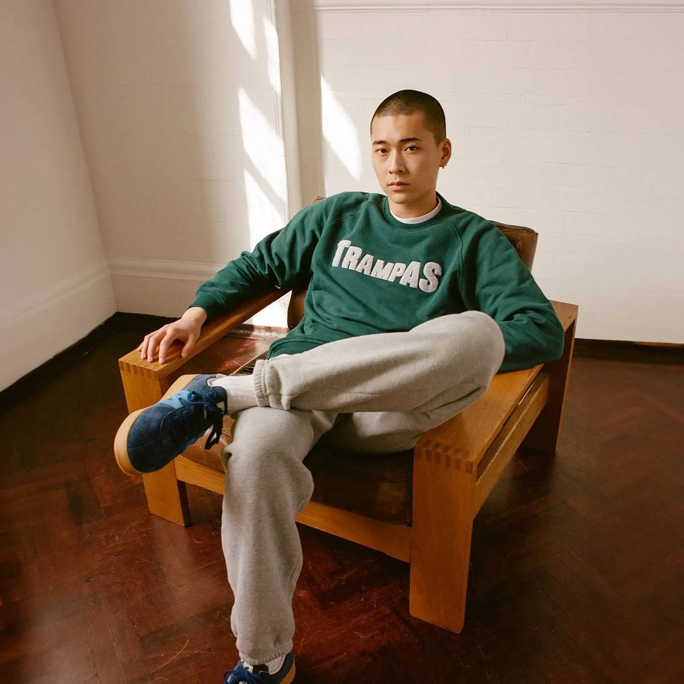 Karhu Trampas Logo felpa unisex verde cotone