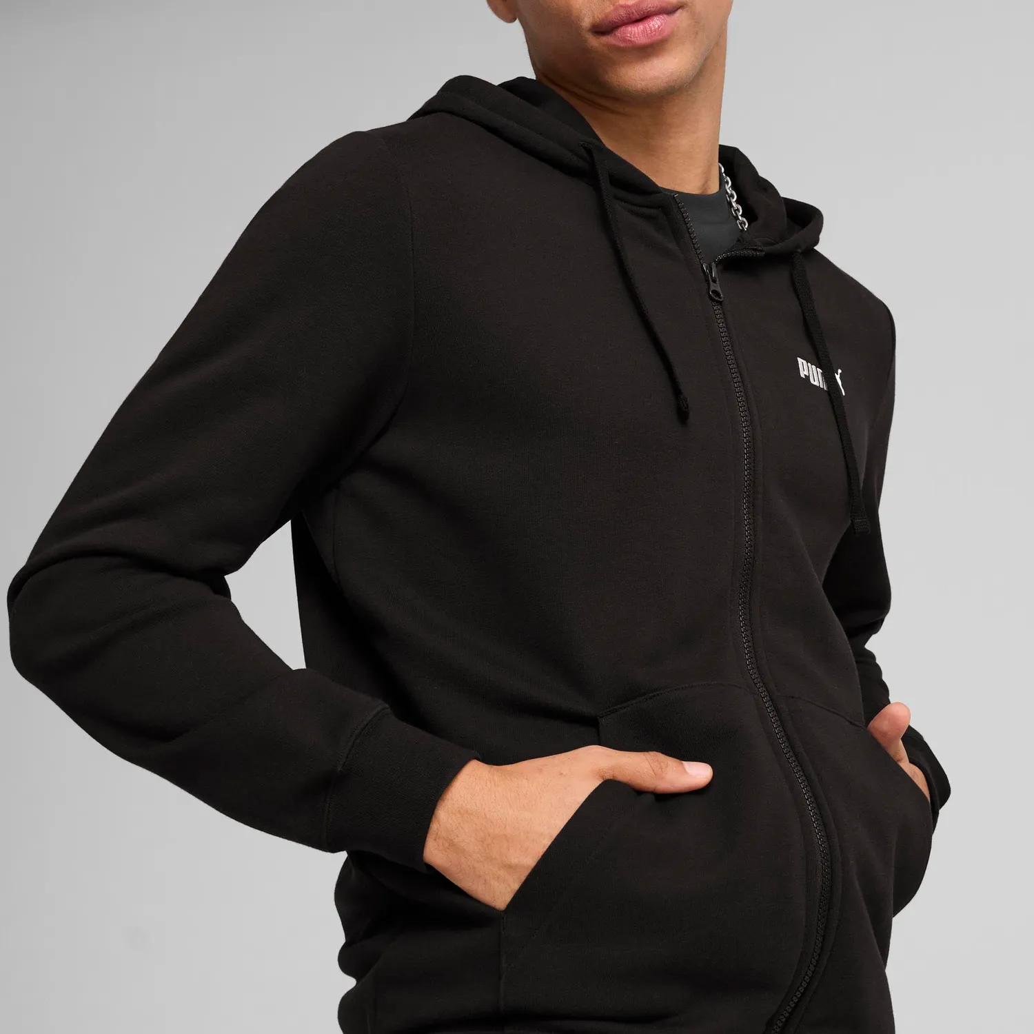 Puma Ess No.1 Logo felpa zip uomo S con cappuccio