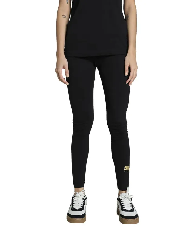 PUMA Ess Metallic leggings donna S nero oro