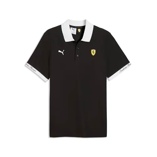 Puma Polo piqué Ferrari uomo nera L