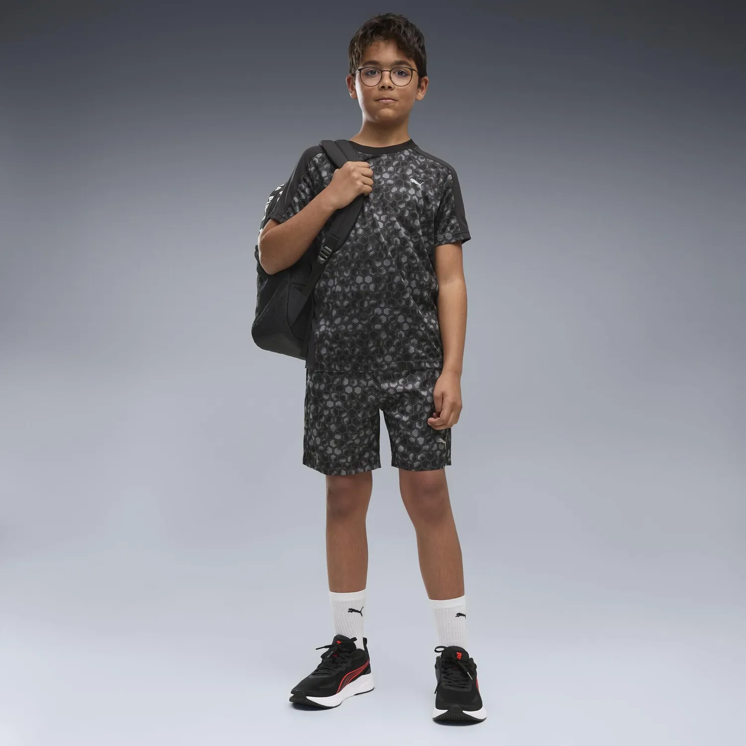 Puma Tad Ess Aop Poly Tee B t-shirt bambino poliestere