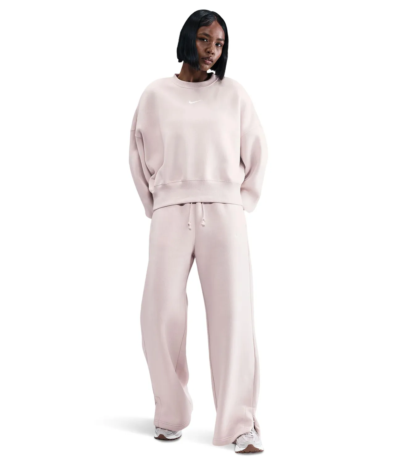 Nike Phoenix Fleece felpa donna girocollo oversize morbida