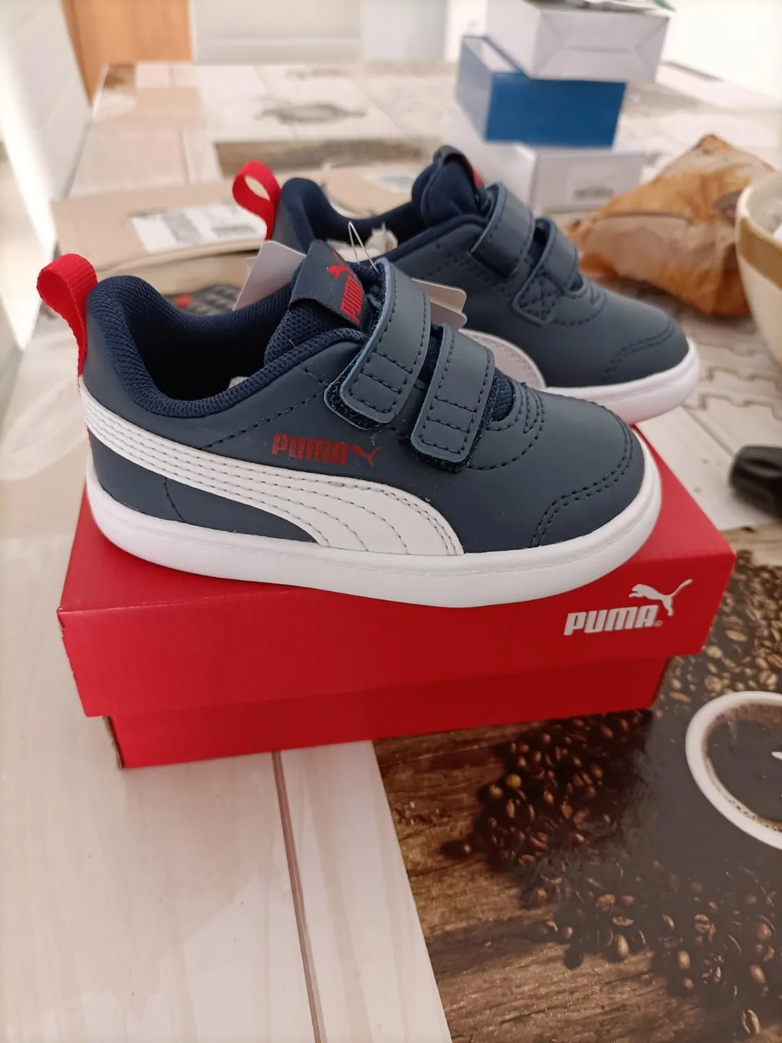 Puma Courtflex V3 V Inf sneakers bimbi nero cast iron