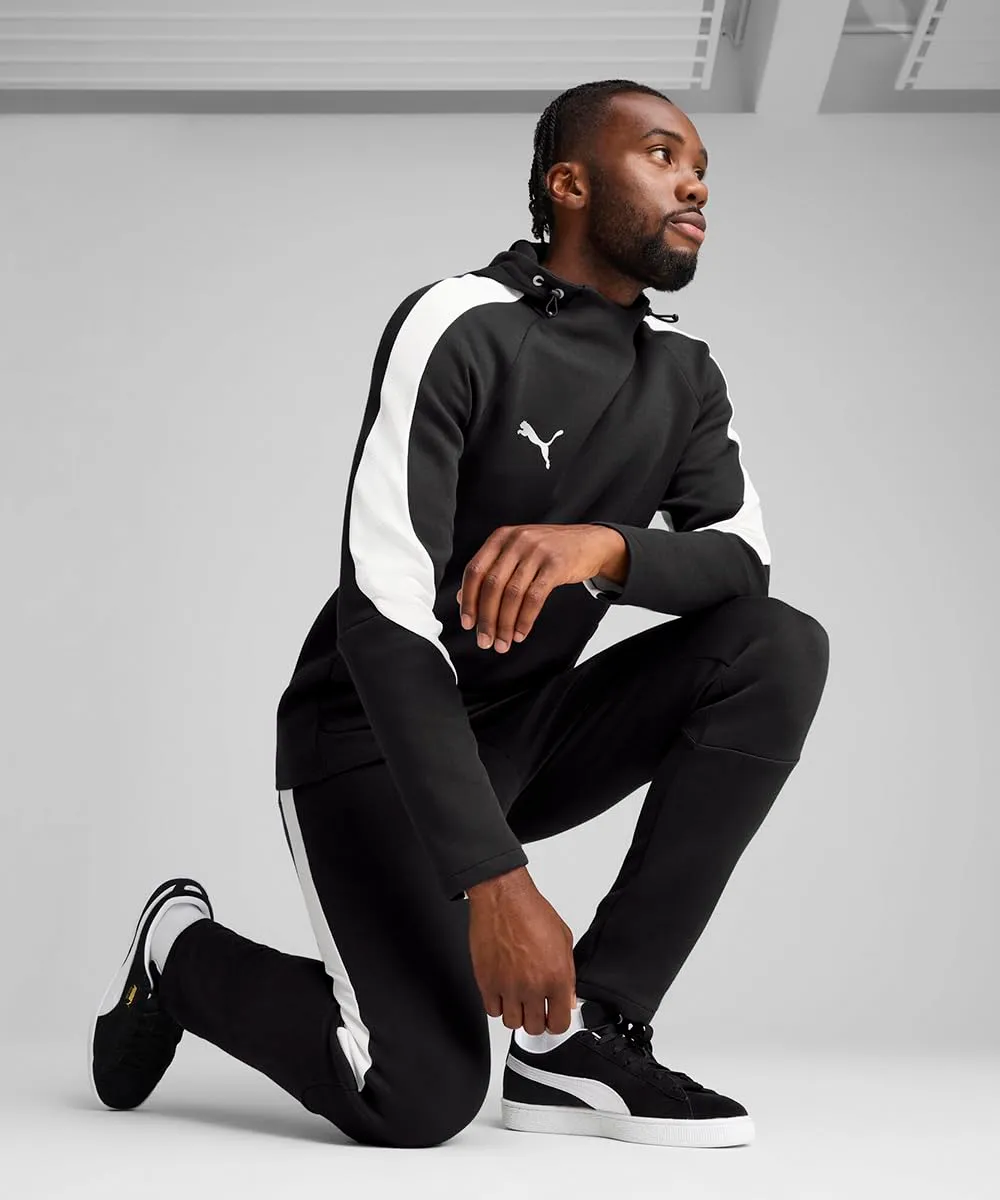 PUMA TeamEvostripe Hoody felpa cappuccio blu navy