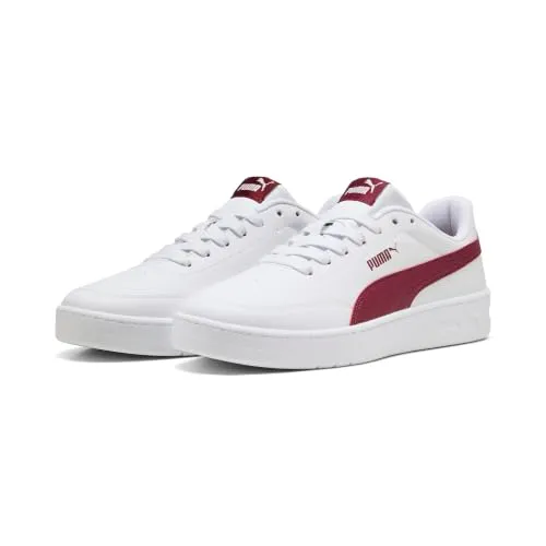 Puma Court Classic Clean sneakers uomo 46 EU bianche bordeaux