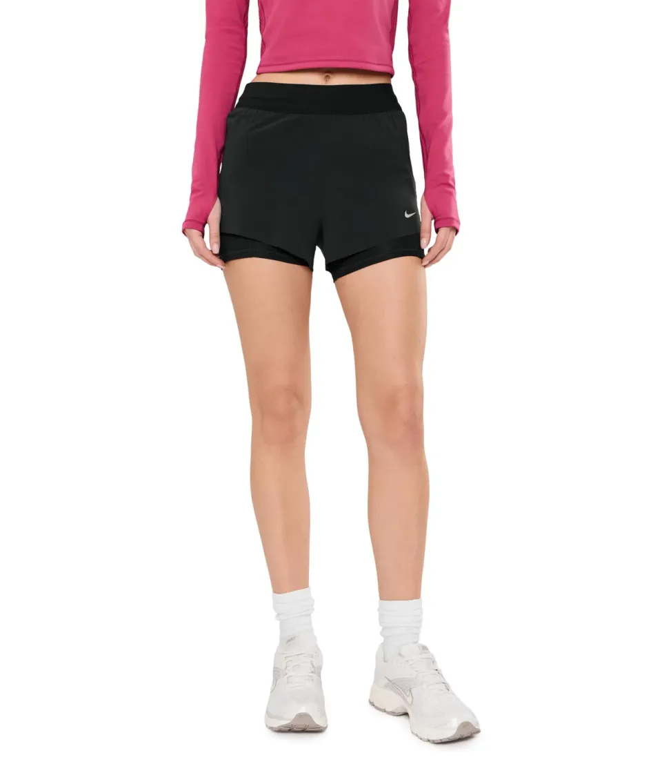 Nike Swift shorts running donna S neri 2 in 1