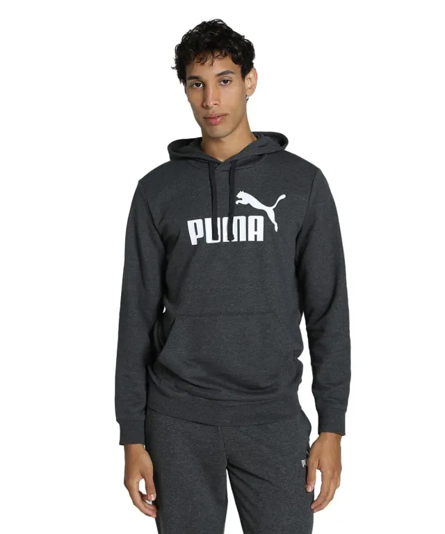PUMA ESS No.1 Logo Felpa Cappuccio S Grigio Scuro