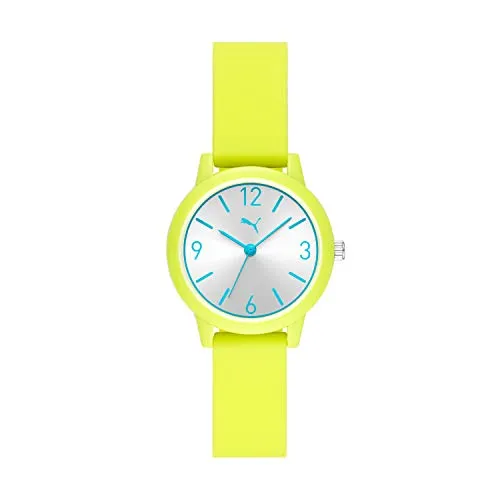 PUMA P6001 orologio donna silicone giallo 32mm argento